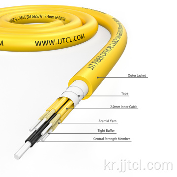 기지국의 8.4mm 6F 브레이크 아웃 케이블